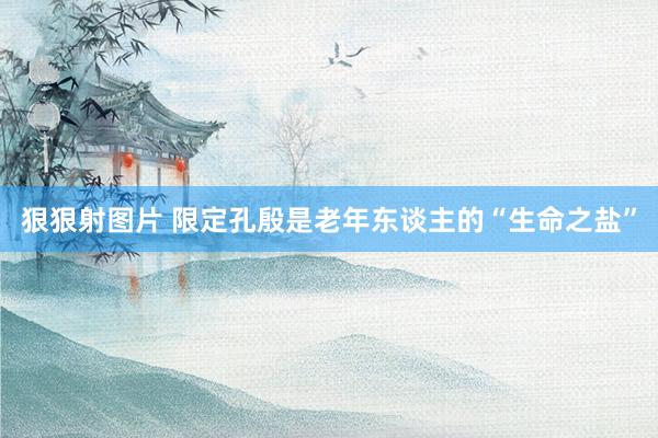 狠狠射图片 限定孔殷是老年东谈主的“生命之盐”