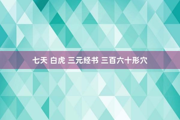 七天 白虎 三元经书 三百六十形穴